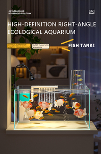 超白玻璃鱼缸<span class=keywords><strong>2026</strong></span>新款一体式过滤增氧系统小型生态景观金鱼缸 - Product Image 2