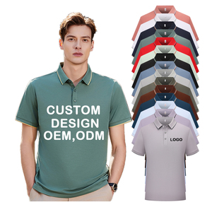High Acetate Knitted <strong>T</strong>-<strong>Shirt</strong> Colored Solid Pattern Crew-Neck Short-Sleeve Design Embroidered Logo Custom Blended Pique - Product Image 1