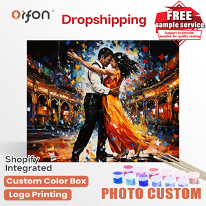 ORFON Kit Pittura a Numeri per Principianti, Vendita all'Ingrosso, Dipinto Acrilico Artistico Ballerina Romantica - Product Image 1