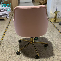 Chaise de massage et de soin esthétique rotative et réglable Lashista, rose, pour salon de beauté et spa, avec dossier incurvé pour cils et visage