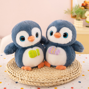 Peluche pingouin aux grands yeux mignons, en coton PP doux, pour vente en gros et au détail, jouet en peluche, coussin de sommeil pour enfants, cadeau, décorations pour la maison - Product Image 3