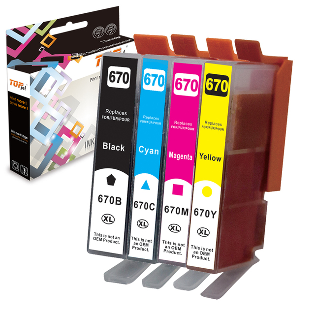 Topjet PGI670 CLI671 Compatible Color Ink Cartridge PGI 670 CLI 671 XL 670XL 671XL for Canon PIXMA MG7766 Printer