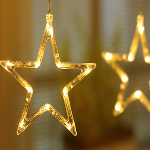 <span class=keywords><strong>LED</strong></span> cascata stringa di luce pentagramma <span class=keywords><strong>tenda</strong></span> stella per la decorazione del Festival per il natale IP44 valutato - Product Image 3
