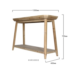 Innova Home Meuble de salon rustique et simple style ferme, Table console en bois avec panneau de rangement, pour hôtel, salle à manger, entrée - Product Image 6
