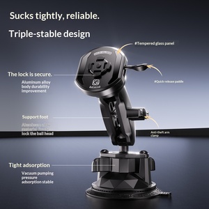 Support de téléphone pour moto Kewig IP66 étanche en alliage d'aluminium CNC, anti-vibration, rotation à 720°, support magnétique <span class=keywords><strong>Quad</strong></span> Lock - Product Image 2