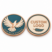 Pièce commémorative personnalisée en alliage de zinc avec logo d'oiseau, cadeau de collection pour souvenirs, fabrication directe en gros