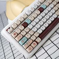 MA Bakery Theme Keycap Small Set Pbt Material Engraved Light Tight Dye Sublimation Technology ANSI/ISO Layout Cool Gaming Style