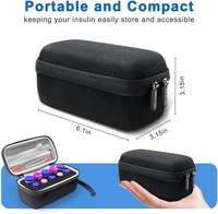 Étui de voyage portable et résistant à l'eau pour 10 flacons de peptides ou d'insuline de 1/2/3 ml avec fermeture éclair