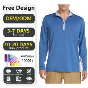 Sweat-shirt de golf pour homme surdimensionné à fermeture éclair quart, en polyester 88 % et élasthanne 12 %, de haute qualité, avec logo personnalisé - Product Image 1