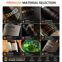 Étiquettes autocollantes personnalisées en vinyle BOPP, étiquettes de logo, étiquettes imperméables en PVC, code-barres, verre, jus de fruits, boisson, bocal, bouteille pour l'emballage