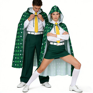 Yi Xiaoyi Capa con Capucha para el Día de San Patricio, Disfraz Unisex para Adultos, Estampado de Trébol Verde, Atuendo para Fiesta, Invierno 2025 - Product Image 2