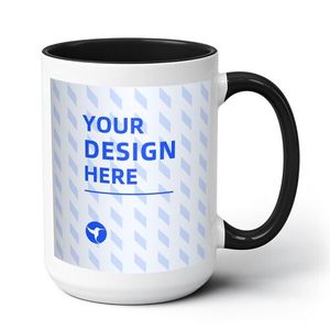 Mug en céramique personnalisé pour Noël avec couvercle et cuillère, design de dessin animé imprimé sur mesure, 15 oz, compatible micro-ondes, pour cadeaux promotionnels - Product Image 1