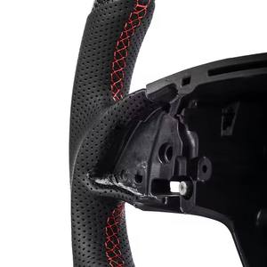 Pour <span class=keywords><strong>Chevrolet</strong></span> <span class=keywords><strong>Corvette</strong></span> <span class=keywords><strong>C7</strong></span> Z06 <span class=keywords><strong>2014</strong></span> 2015 2016 2017 2018 2019 volant en Fiber de carbone véritable roue de course en cuir perforé - Product Image 6