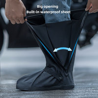 Bottes de pluie élégantes et portables, hautes et épaisses, imperméables, avec semelle intérieure en PVC, pliables, semelle collée améliorée, été automne hiver
