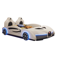 Wholesale High Quality Wooden Full Size Bedroom Furniture Children Race Car Bed With Music for Boy Kids Beds