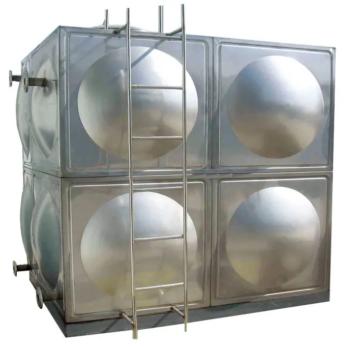 Réservoir de stockage d'eau en acier inoxydable, de forme rectangulaire pour soudage à l'eau