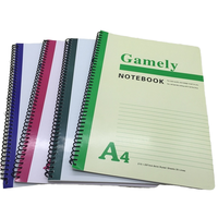 Cahier à spirales A4 avec couverture en papier, cahier d'exercices pour étudiants et enfants avec 80 feuilles
