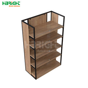 Custom Single-Sided Heavy Duty Supermarket Metallic <b>Wall</b> <b>Mount</b> <b>Shelving</b> with 5 Shelves Display Rack - Product Image 1