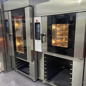Horno de Convección Rotatorio Eléctrico Comercial Multiusos de 5-10 Bandejas con Vapor para Hornear Pan, Pasteles, <span class=keywords><strong>Pizza</strong></span>, Tartas de Huevo - Product Image 3