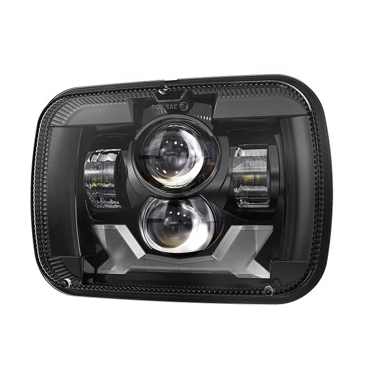 2020 Terbaru 5X7 ''Lampu untuk Jeep Cherokee Xj Aksesoris 78W 5X7 Inci Led Auto lampu Depan untuk Jeep Yj Bagian