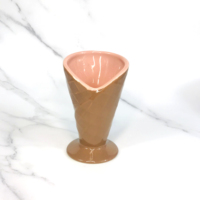 Verres à crème glacée en céramique jaune/rose, 10 pièces, pour l'été