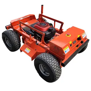 Robotik tekerlek tipi bahçe RC çim biçme makinesi 6 ''kendinden tahrikli gazla çalışan motor