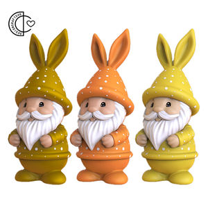 Vente en gros d'usine, gnome de jardin en résine personnalisé, décoration intérieure et extérieure en résine, OEM, petits gnomes en polyrésine, figurine - Product Image 3
