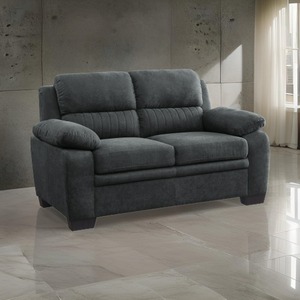 Hugh 58 Inch Loveseat Dark Gray Polyester Foam Cushioned Solid Wood Corner L-Shape Modern <b>Living</b> <b>Room</b> <b>Sofa</b> - Product Image 1