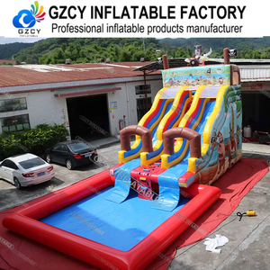 Toboggan aquatique gonflable <span class=keywords><strong>avec</strong></span> château gonflable, en PVC de qualité commerciale, pour usage intérieur/extérieur, idéal pour les fêtes d'anniversaire en jardin et la <span class=keywords><strong>location</strong></span> commerciale - Product Image 2