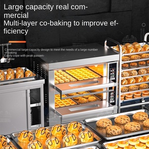 Four Électrique Commercial Grande Capacité, Four de Cuisson avec Réglage de Température 400°C, Fenêtre Double Couche, Intelligent et Multifonctionnel - Product Image 3