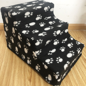 <b>Pet</b> Stairs 35x45x30cm Black Paw Print Dog Cat Climbing <b>Steps</b> Furniture - Product Image 1