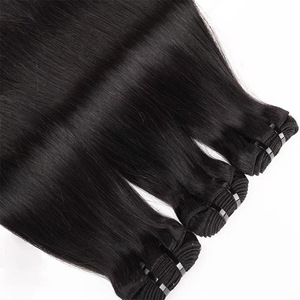 Hand Tied Weft Human Hair Bulk Extension Custom Virgin Bone Straight Remy Hair Bundles Wholesale <b>Wig</b> Hair - Product Image 2