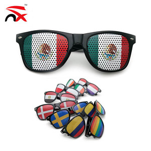 Nx Factory National Sticker Custom Logo Sunglasses Men Country Canada Mexico USA Flag Eco-Friendly PC Football Game Promotion