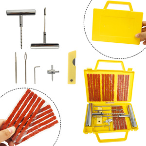 Kit d'outils de réparation de pneus professionnel 28 pièces pour voiture et vélo, avec poignée en T, robuste et d'urgence - Product Image 2