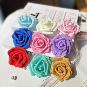 Flor artificial <span class=keywords><strong>de</strong></span> espuma <span class=keywords><strong>para</strong></span> decoración <span class=keywords><strong>de</strong></span> <span class=keywords><strong>bodas</strong></span>, rosa <span class=keywords><strong>para</strong></span> decoración <span class=keywords><strong>de</strong></span> pasteles, 7cm, 1 ud. - Product Image 4