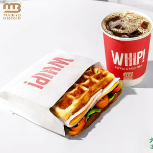 <span class=keywords><strong>Petit</strong></span> sac en papier certifié Sac en papier à <span class=keywords><strong>beurre</strong></span> à fond <span class=keywords><strong>plat</strong></span> bon marché de qualité alimentaire enduit Sac d'emballage alimentaire en carton en papier kraft Sac de boulangerie - Product Image 5