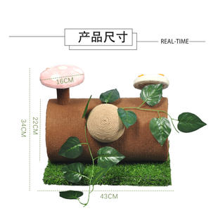 แผ่นกระดานขีดข่วนป่านศรนารายณ์แบบบูรณาการหลุมต้นไม้บ้านไม้ของเล่นแมวใหม่ - Product Image 4