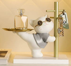 Escultura <span class=keywords><strong>de</strong></span> Gato <span class=keywords><strong>de</strong></span> la Fortuna <span class=keywords><strong>de</strong></span> Resina con Forma <span class=keywords><strong>de</strong></span> Animal <span class=keywords><strong>de</strong></span> Dibujos Animados, Pintura Artística a Color, Creativa y Práctica, para Almacenamiento <span class=keywords><strong>de</strong></span> Llaves en la Entrada, Regalo <span class=keywords><strong>de</strong></span> Inauguración <span class=keywords><strong>de</strong></span> Casa - Product Image 2