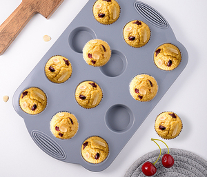 Moules à pâtisserie en silicone écologiques à 12 cavités, moules à tartelettes en forme de cœur, moules à muffins rectangulaires, moules à cupcakes antiadhésifs, résistants à la chaleur - Product Image 3