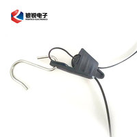 Kabel FTTH jenis jangkar ikan, penjepit kawat jatuh untuk Aksesori Daya klem jangkar