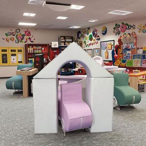 Structure de jeu active intérieure en mousse vinyle souple blanche pour écoles et centres commerciaux - Product Image 6