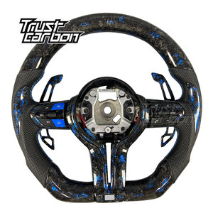 Volante de Fibra de Carbono Forjado Azul Personalizado para BMW X3 X5 X6 F30 F10 F87 F82 F80 F11 F15 <span class=keywords><strong>M2</strong></span> M3 M4 M5 M6 <span class=keywords><strong>240i</strong></span> 440i 540i - Product Image 1