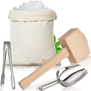 Lewis bag ice mazzuolo martello legno frantoio per ghiaccio macchina martello bar barista strumento kit accessori da cucina