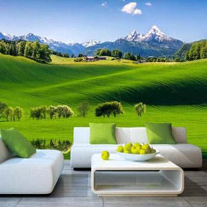<span class=keywords><strong>Papier</strong></span> <span class=keywords><strong>peint</strong></span> personnalisé <span class=keywords><strong>Art</strong></span> Déco : Paysage de rizières en terrasses, nature morte, vallée montagneuse verte, paysage rural pour salon - Product Image 4