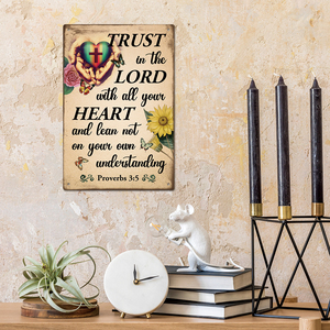 Religious Vintage Metal Sign Retro Tin Plaque UV Bible Cross Retro God Crossing Sign for Home Decor Oversea Warehouse Product