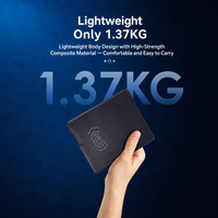 Stasiun Daya Portabel Mini 1.4kg, Generator Tenaga Surya 154Wh/200W, Multi-Output AC/DC/USB-C untuk Keadaan Darurat Pemadaman Listrik di Rumah