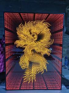 ไฟนีออนกระจกอินฟินิตี้ LED SMD ลวงตาป้ายตกแต่งธุรกิจไฟนีออนสีสันสดใสสีชมพู & สีแดงสำหรับรถยนต์และบริษัท - Product Image 5