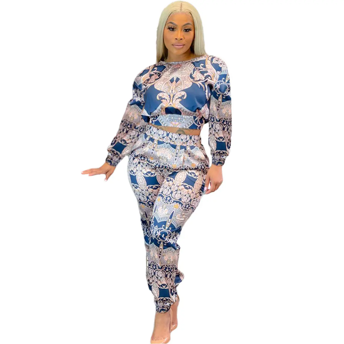 New Style Running Female Two Piece Set Plus Size Women's Pants & Trousers