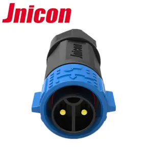 Male Plug Connector Jnicon 2 Pole M25 Panel Mounted Female Receptacle Mating Male Plug Connector 50Amp