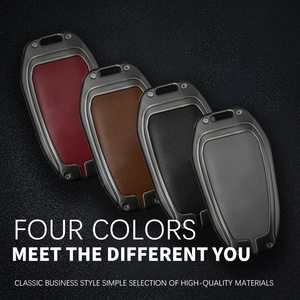 llave de control remoto para coche de aleación de cuero, carcasa protectora para llavero <span class=keywords><strong>Citroen</strong></span> C2 C3 C5 X7 <span class=keywords><strong>C4</strong></span> <span class=keywords><strong>Picasso</strong></span> Berlingo - Product Image 2